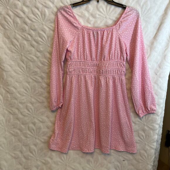 Art class brand size XL pink poplin type material midi dress - Picture 2 of 6